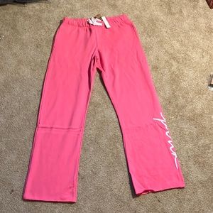 PINK boyfriend sweatpants. Size small, color pink